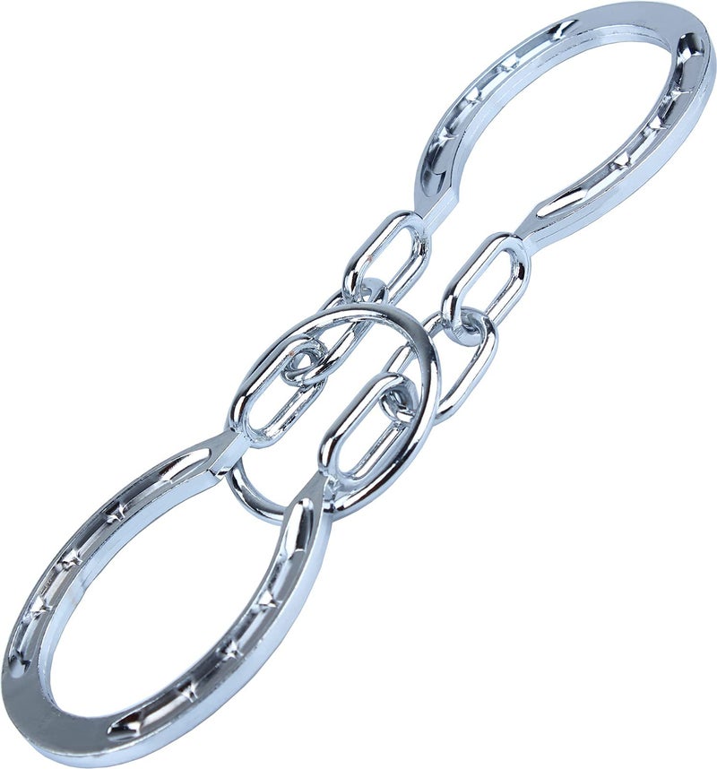 SHUYUE Classical Metal Horseshoe Puzzle Traditional Brain Teaser Puzzles Jigsaw Toy (Silver) - Image 5